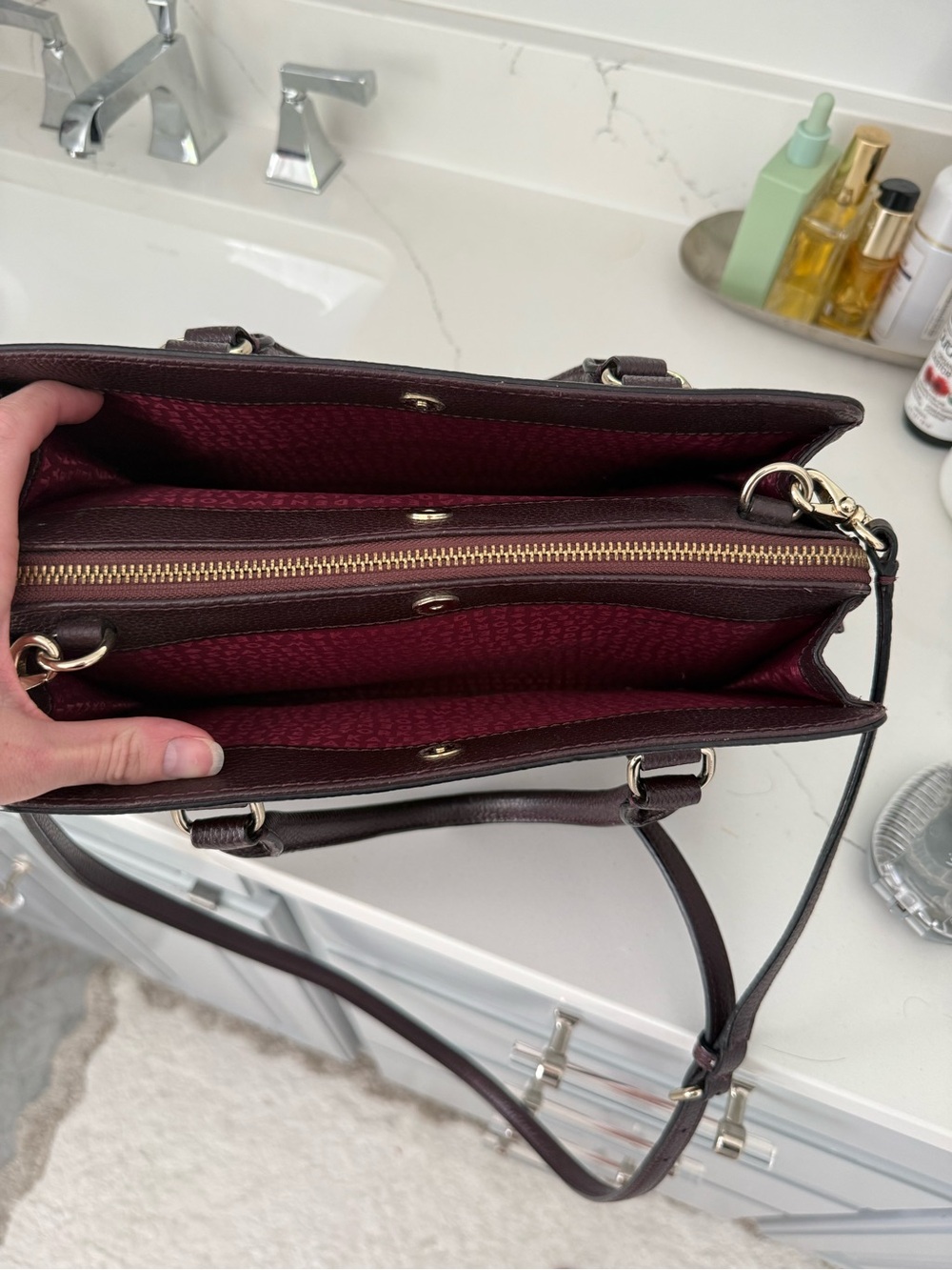 Kate Spade Mulberry Street Lise Satchel Cherrywood Leather - Picture 9 of 14